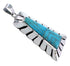 Silver Jewelry Turquoise Inlay Slide Pendant BW71036